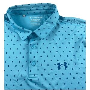 Under Armour Playoff Polo Golf Shirt Performance All Over Print Micro Floral XXL